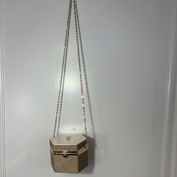Gold Chain Satchel Bag - Picture 1 of 3